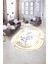 Dijital Baskılı Kaymaz Taban Yıkanabilir Mermer Oval Yolluk Salon Halısı, N-O-Mermer-05-Gold, 2