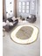Dijital Baskılı Kaymaz Taban Yıkanabilir Mermer Oval Yolluk Salon Halısı, N-O-Mermer-17-Gold, 2