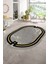 Dijital Baskılı Kaymaz Taban Yıkanabilir Mermer Oval Yolluk Salon Halısı, N-O-Mermer-07-Gri, 3