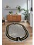 Dijital Baskılı Kaymaz Taban Yıkanabilir Mermer Oval Yolluk Salon Halısı, N-O-Mermer-07-Gri, 5
