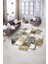 Dijital Baskılı Kaymaz Taban Yıkanabilir Mermer Oval Yolluk Salon Halısı, N-O-Mermer-28-Gri, 2