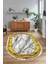 Dijital Baskılı Kaymaz Taban Yıkanabilir Mermer Oval Yolluk Salon Halısı, N-O-Mermer-03-Gold, 5