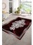 Dijital Baskılı Kaymaz Taban Yıkanabilir Mermer Yolluk Mutfak Salon Halısı, N-Mermer-09-Bordo, 3