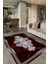 Dijital Baskılı Kaymaz Taban Yıkanabilir Mermer Yolluk Mutfak Salon Halısı, N-Mermer-09-Bordo, 4