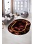 Dijital Baskılı Kaymaz Taban Yıkanabilir Mermer Oval Yolluk Salon Halısı, N-O-Mermer-24-Bordo, 2