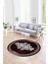 Dijital Baskılı Kaymaz Yıkanabilir Mermer Yuvarlak Mutfak Salon Halısı, N-Y-Mermer-09-Bordo, 3