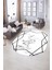 Dijital Baskılı Kaymaz Taban Yıkanabilir Mermer Oval Yolluk Salon Halısı, N-O-Mermer-15-Siyah, 2