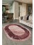 Dijital Baskılı Kaymaz Taban Yıkanabilir Mermer Oval Yolluk Salon Halısı, N-O-Mermer-13-Bordo, 4