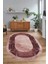 Dijital Baskılı Kaymaz Taban Yıkanabilir Mermer Oval Yolluk Salon Halısı, N-O-Mermer-13-Bordo, 5