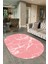 Dijital Baskılı Kaymaz Taban Yıkanabilir Mermer Oval Yolluk Salon Halısı, N-O-Mermer-01-Pembe, 4