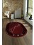 Dijital Baskılı Kaymaz Taban Yıkanabilir Mermer Oval Yolluk Salon Halısı, N-O-Mermer-08-Bordo, 1