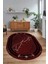 Dijital Baskılı Kaymaz Taban Yıkanabilir Mermer Oval Yolluk Salon Halısı, N-O-Mermer-08-Bordo, 5