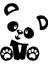 Sevimli Panda Sticker (Oto-Motor-Laptop-Duvar-Dekor) 20 x 24 cm 1