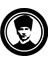 Kemal Atatürk Yuvarlak Sticker (Oto-Motor-Laptop-Duvar-Dekor) 10 x 10 cm 1