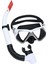 Yüzme Dominator Pro Snorkel Set Dalış Maskesi Deniz Yüzücü Gözlüğü Gözlük Maske - Beyaz - (14 Yaş Ü 4