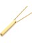 Uzun Bar Dikdörtgen Gold Çelik Erkek Kolye 70CM 1