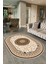 Dijital Baskılı Kaymaz Yıkanabilir Klasik Oval Yolluk Mutfak Salon Halısı, N-O-Klasik-18-Kahve, 5