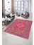 Dijital Baskılı Kaymaz Taban Yıkanabilir Klasik Yolluk Mutfak Salon Halısı, N-Klasik-06-Pembe, 3