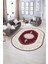 Dijital Baskılı Kaymaz Yıkanabilir Klasik Oval Yolluk Mutfak Salon Halısı, N-O-Klasik-03-Bordo, 3