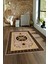 Dijital Baskılı Kaymaz Taban Yıkanabilir Klasik Yolluk Mutfak Salon Halısı, N-Klasik-27-Kahve, 2