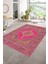 Dijital Baskılı Kaymaz Taban Yıkanabilir Klasik Yolluk Mutfak Salon Halısı, N-Klasik-06-Pembe, 4