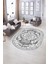 Dijital Baskılı Kaymaz Yıkanabilir Klasik Oval Yolluk Mutfak Salon Halısı, N-O-Klasik-09-Gri, 3