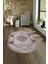 Dijital Baskılı Kaymaz Yıkanabilir Klasik Oval Yolluk Mutfak Salon Halısı, N-O-Klasik-05-Bordo, 2
