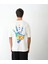 Unisex Bisiklet Yaka Baskılı Oversize T-Shirt - Beyaz 5