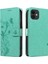IPhone 11 Için Kılıf ve Kart Yuvası Yüksek Kaliteli Deri Kabartmalı Kelebek (Yurt Dışından) 1