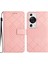 Huawei Için Flip Case P60/P60 Pro Cüzdan Pu Deri Kart Yuvası Standı Elmas (Yurt Dışından) 1