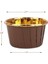 50 Adet Alüminyum Folyo Cupcake Bardak Tek Kullanımlık Muffin Gömlekleri Pişirme Bardakları Alüminyum Cupcake Ucu Tava Ramekin Tutucular Küçük Puding Bardak-Altın + Kahverengi (Yurt Dışından) 3