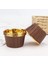 50 Adet Alüminyum Folyo Cupcake Bardak Tek Kullanımlık Muffin Gömlekleri Pişirme Bardakları Alüminyum Cupcake Ucu Tava Ramekin Tutucular Küçük Puding Bardak-Altın + Kahverengi (Yurt Dışından) 5