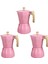 3x Latte Mocha Kahve Makinesi Italyan Moka Espresso Cafeteira Percolator Pot Soba Üstü Kahve Makinesi 300 ml Pembe (Yurt Dışından) 2