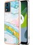 Motorola Moto E7 Güç Koruma Yumuşak Tampon Mermer Desen Ince (Yurt Dışından) 1