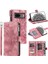 Kırmızı Dikey Çizgili Mikrofiber Astar Pu ile Google Pixel 7 Pro Için Kılıf (Yurt Dışından) 2