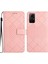 El Kayışı Elmas Kabartmalı Cüzdan Pu ile Xiaomi 12 Lite Için Flip Case (Yurt Dışından) 1