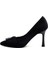872 Kadın Kadife Taşlı Stiletto 2
