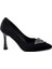 872 Kadın Kadife Taşlı Stiletto 4