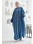 6571-TAŞLI Tensel Abaya Koyu Mavi 1