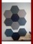Hexagon 2 Akustik Kumaş Kaplı Panel 7 Adet 30 cm Kısa Kenar 2