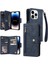 El Kayışı Fermuar ile iphone 14 Pro Kart Tutucu Manyetik Deri Kılıf (Yurt Dışından) 1