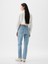 Kadın Açık Mavi Mid Rise Girlfriend Jean Pantolon 4