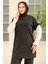 Fırfırlı Bürümcük Tunik Pantolon Takım 865 - Siyah 2