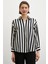Robalı Çizgili Gömlek Siyah 2
