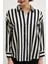 Robalı Çizgili Gömlek Siyah 3