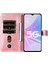 Ile Uyumlu Oppo A58 5g Moda Fermuar Çevirme Deri Telefon Kılıfı Kart Tutuculu Manyetik Cüzdan Telefon Kılıfı (Yurt Dışından) 5