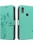 Huawei Y6 2019 Için Flip Case El Kayışı ile Kabartmalı Kelebek Yüksek ve (Yurt Dışından) 5