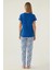 %100 Pamuk Yumuşak Dokulu Kısa Kol Kadın Pijama Takım 2875 5