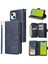 Iphone 15 Artı Cüzdan Durumda 9 Kart Yuvaları ile Fermuar Cep Flip (Yurt Dışından) 5