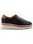 Siyah Hakiki Deri Kadın Espadril K01331036203 1